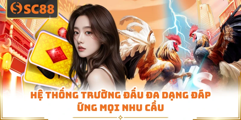 Hệ thống trường đấu đa dạng đáp ứng mọi nhu cầu